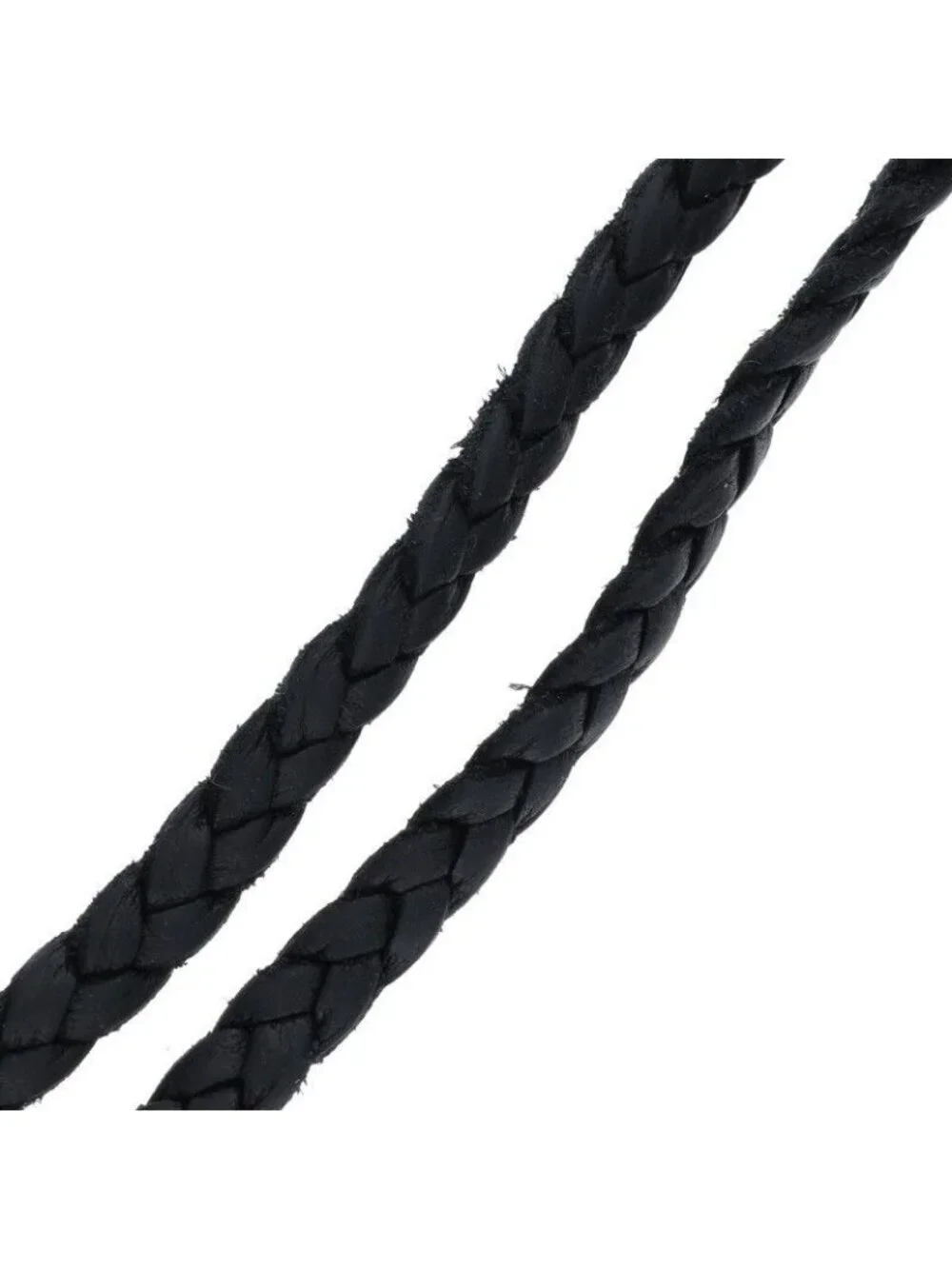 Chrome Hearts Leather Braid Borochip Blade Necklace